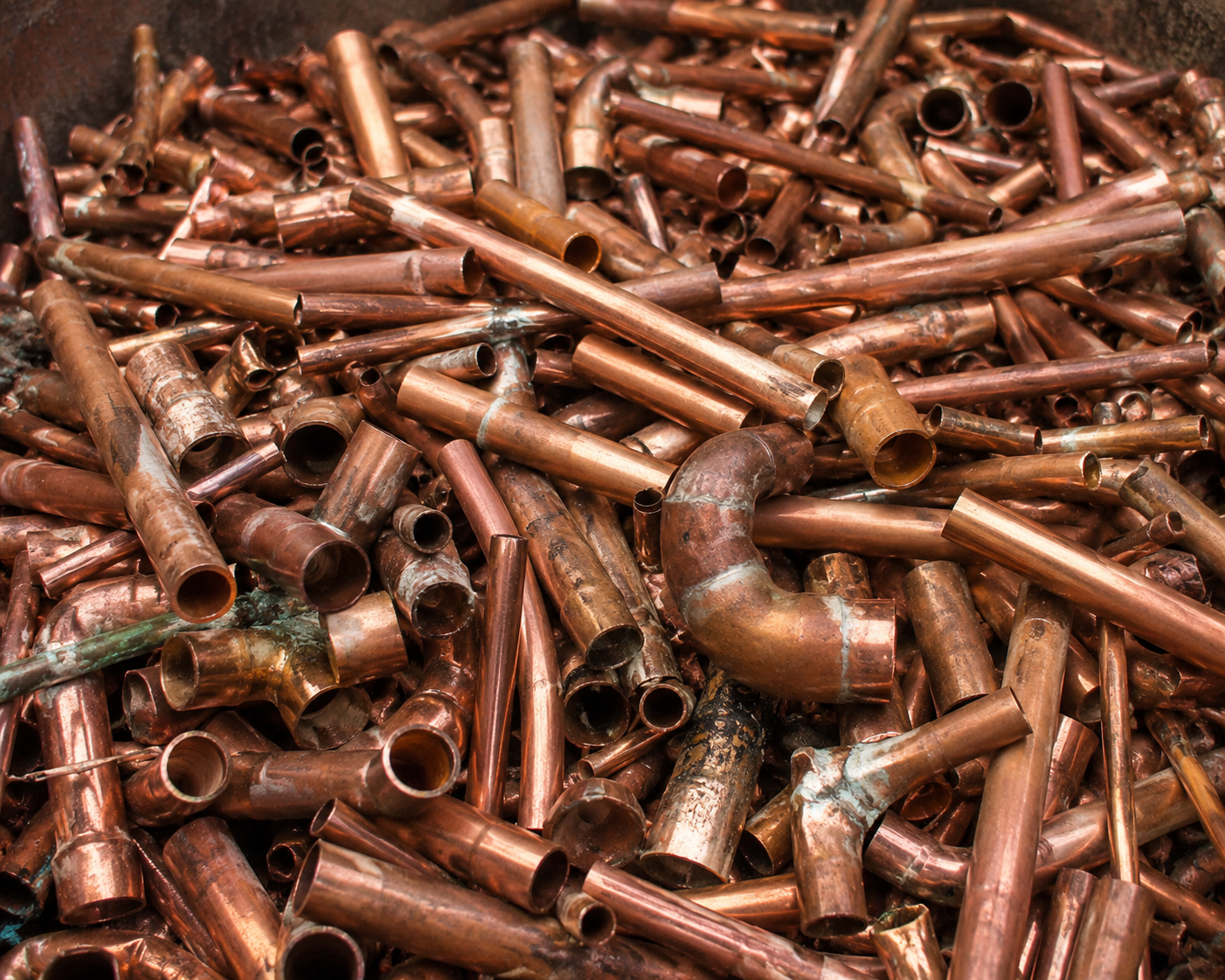 Copper pipe scrap
